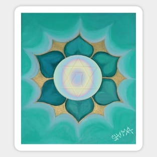 Anahata heart chakra Sticker